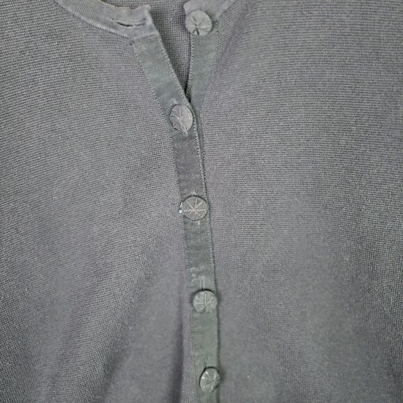 Adrienne Vittadini Black Cardigan with 3/4 Sleeves - Picture 5 of 14